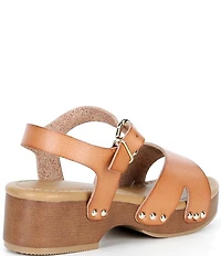 Steve Madden Girls' Mayson Leather Ankle Strap Sandals (Youth)