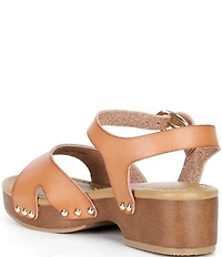Steve Madden Girls' Mayson Leather Ankle Strap Sandals (Youth)