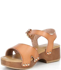 Steve Madden Girls' Mayson Leather Ankle Strap Sandals (Youth)