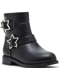 Steve Madden Girls' Rhena Star Buckle Moto Boots (Infant)