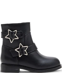 Steve Madden Girls' Rhena Star Buckle Moto Boots (Infant)