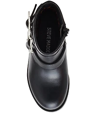 Steve Madden Girls' Rhena Star Buckle Moto Boots (Infant)