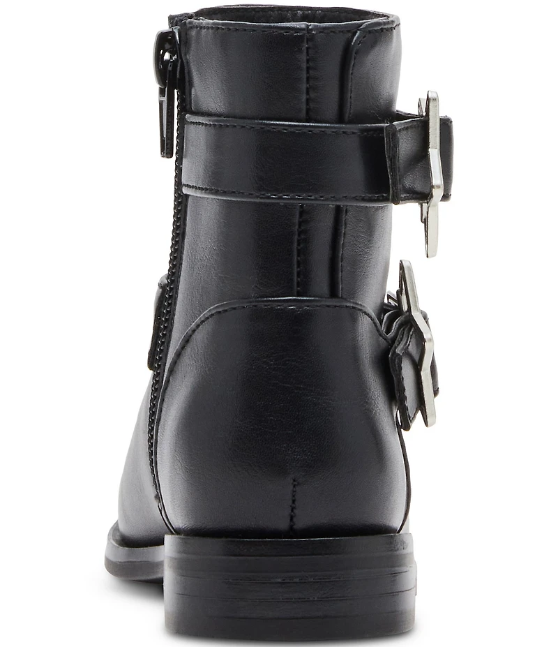 Steve Madden Girls' Rhena Star Buckle Moto Boots (Toddler)