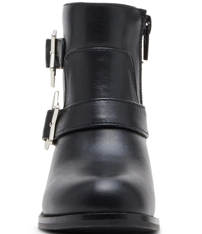 Steve Madden Girls' Rhena Star Buckle Moto Boots (Toddler)