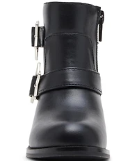 Steve Madden Girls' Rhena Star Buckle Moto Boots (Toddler)