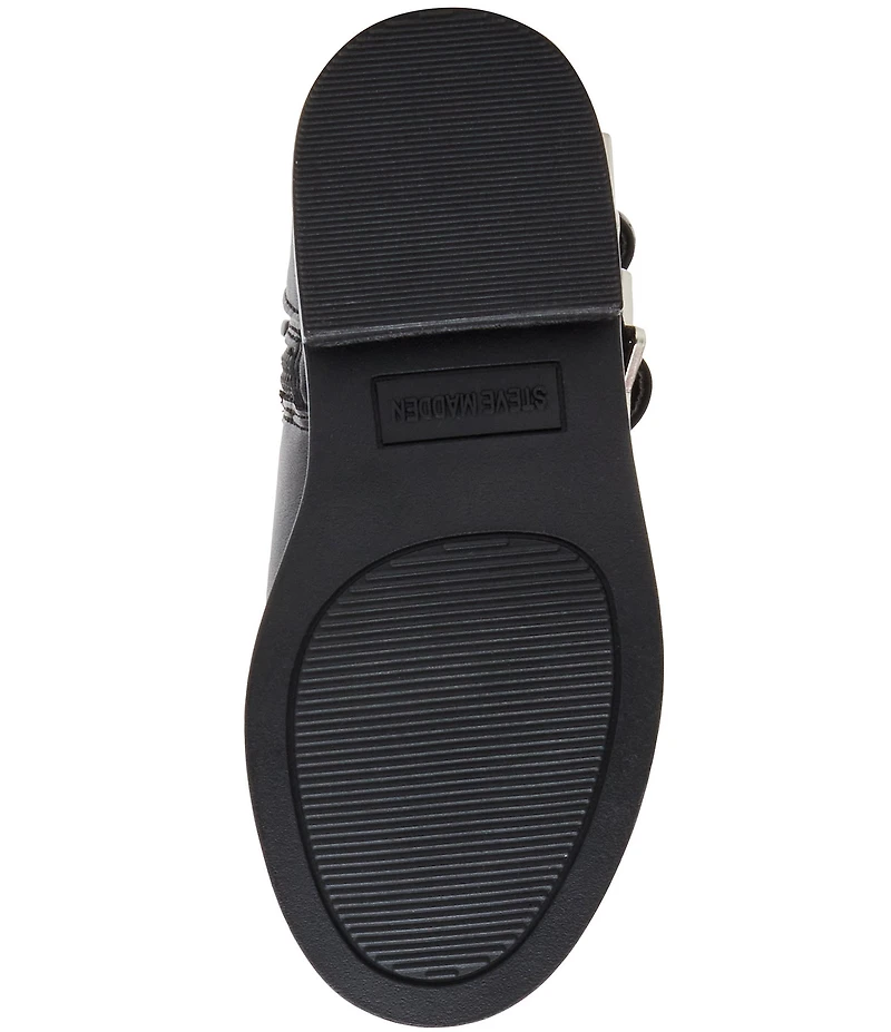 Steve Madden Girls' Rhena Star Buckle Moto Boots (Toddler)