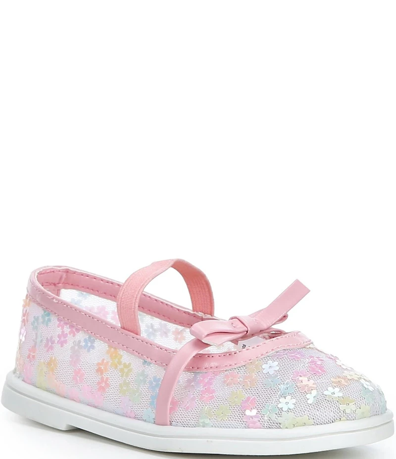 Steve Madden Girls' T-Burdie Floral Bow Mary Jane Flats (Infant)