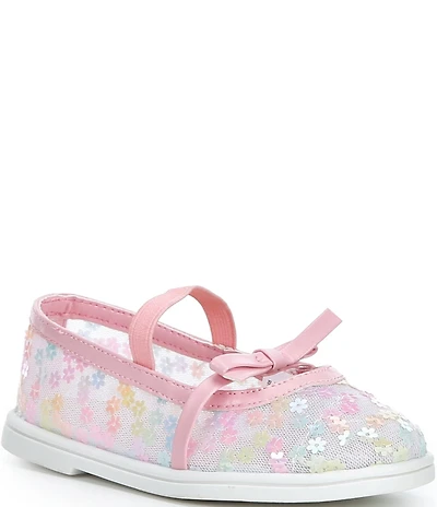 Steve Madden Girls' T-Burdie Floral Bow Mary Jane Flats (Toddler)