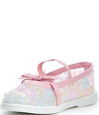 Steve Madden Girls' T-Burdie Floral Bow Mary Jane Flats (Toddler)