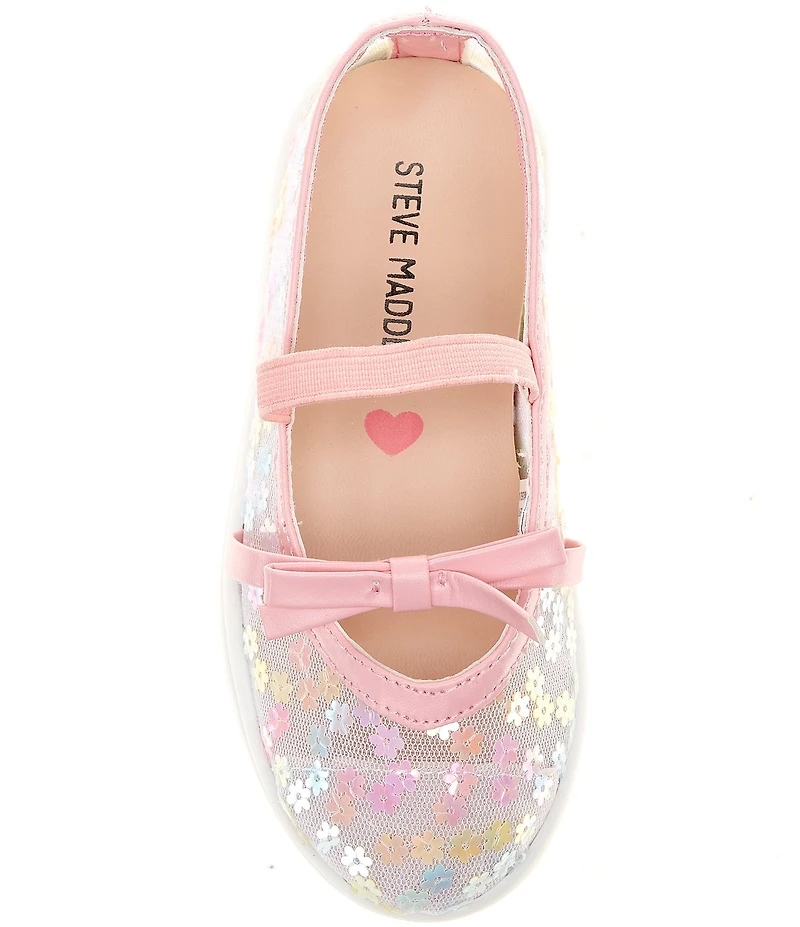 Steve Madden Girls' T-Burdie Floral Bow Mary Jane Flats (Toddler)