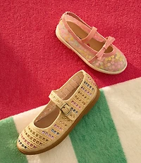 Steve Madden Girls' T-Burdie Floral Bow Mary Jane Flats (Toddler)