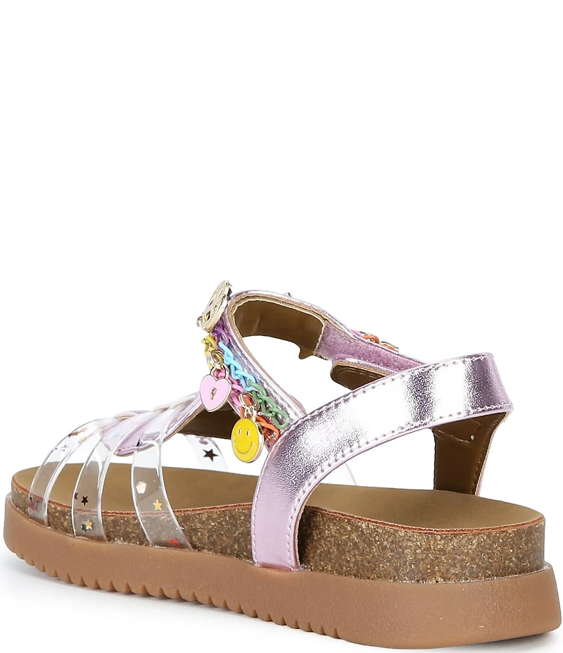 Steve Madden Girls' T-Comet Clear Heart Charm Embellished Sandals (Infant)