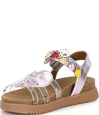 Steve Madden Girls' T-Comet Clear Heart Charm Embellished Sandals (Toddler)