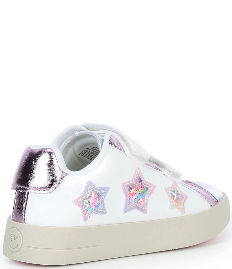Steve Madden Girls' T-Fetti Metallic Hook-and-Loop Star Embellished Sneakers (Infant)