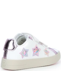 Steve Madden Girls' T-Fetti Metallic Hook-and-Loop Star Embellished Sneakers (Infant)