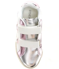 Steve Madden Girls' T-Fetti Metallic Hook-and-Loop Star Embellished Sneakers (Toddler)