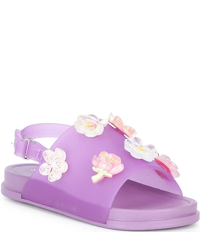 Steve Madden Girls' T-Ivey Floral Ornament Embellished Sandals (Infant)