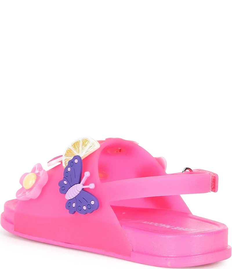 Steve Madden Girls' T-Ivey Floral Ornament Embellished Sandals (Infant)
