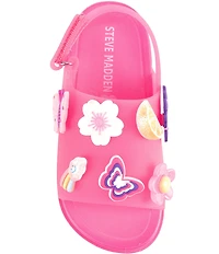 Steve Madden Girls' T-Ivey Floral Ornament Embellished Sandals (Infant)
