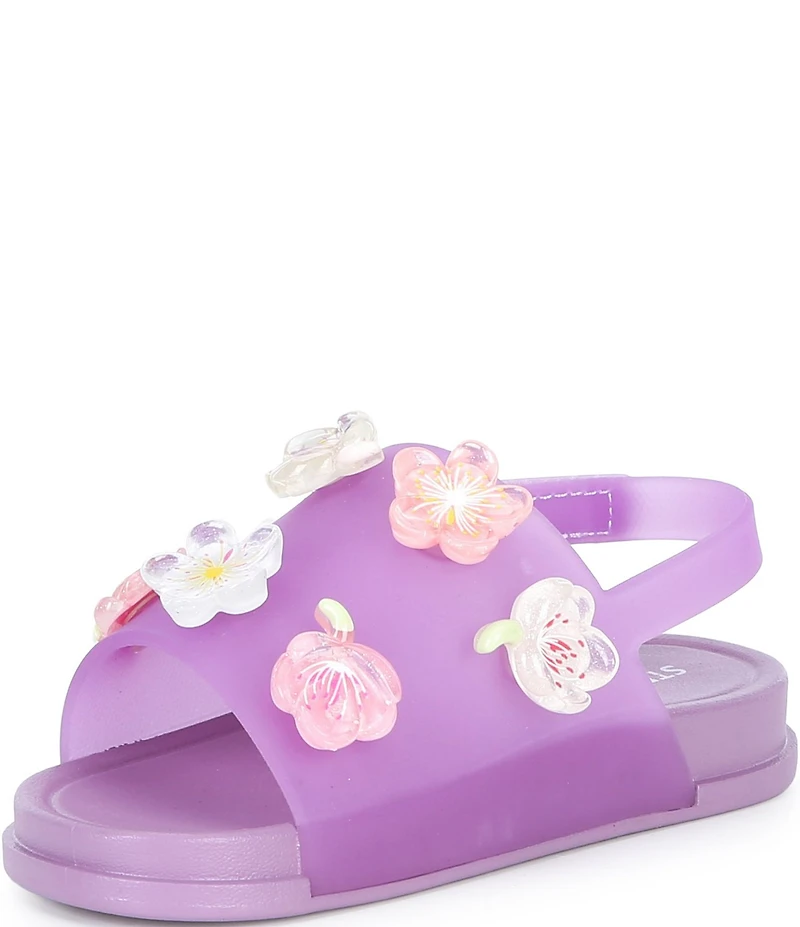 Steve Madden Girls' T-Ivey Floral Ornament Embellished Sandals (Toddler)