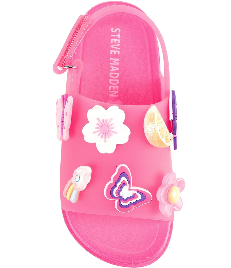 Steve Madden Girls' T-Ivey Floral Ornament Embellished Sandals (Toddler)