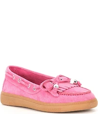 Steve Madden Girls' Krisp Kiltie Bow Detail Moccasins (Toddler)
