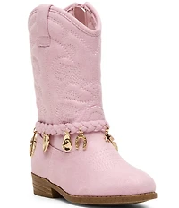 Steve Madden Girls' T-Leana Braided Charm Hardware Western Boots (Infant)