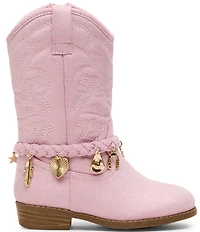 Steve Madden Girls' T-Leana Braided Charm Hardware Western Boots (Toddler)