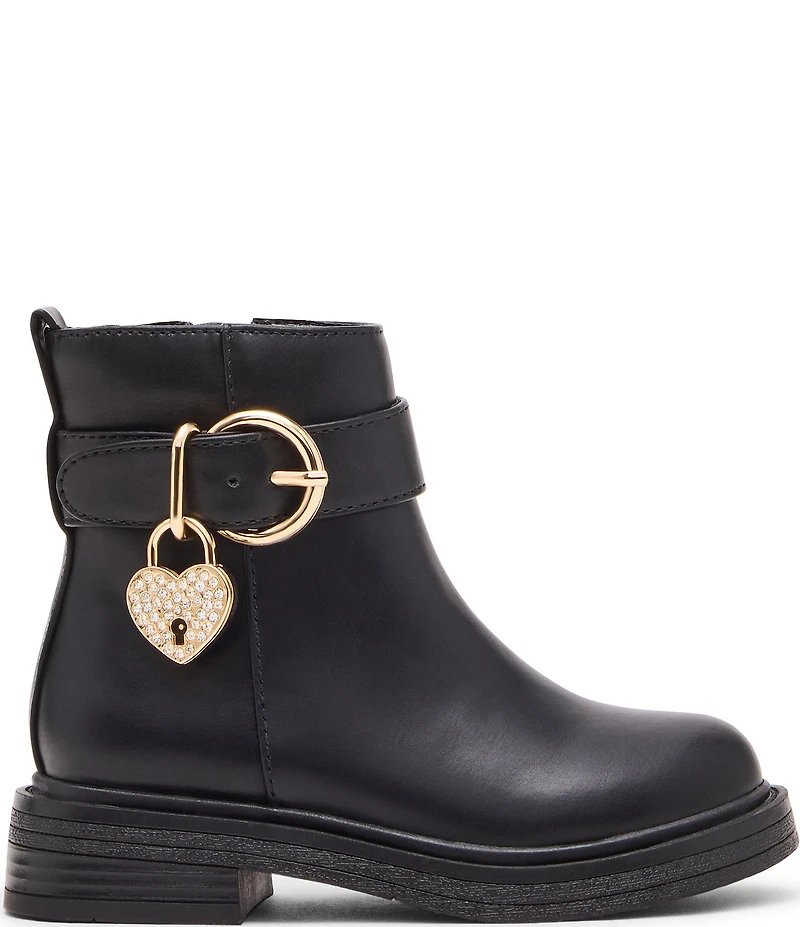 Steve Madden Girls' T-Locket Hardware Moto Boots (Infant)