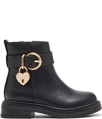 Steve Madden Girls' T-Locket Hardware Moto Boots (Infant)