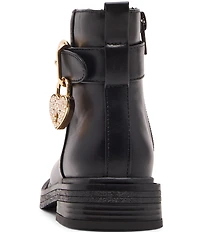 Steve Madden Girls' T-Locket Hardware Moto Boots (Infant)