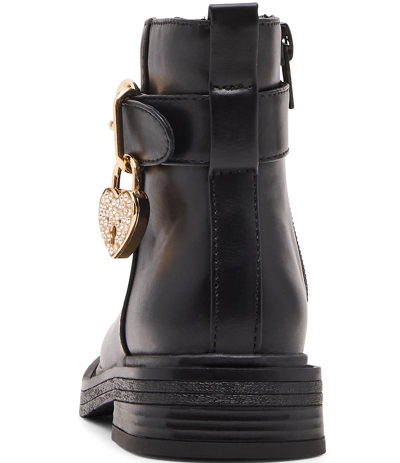 Steve Madden Girls' T-Locket Hardware Moto Boots (Toddler)
