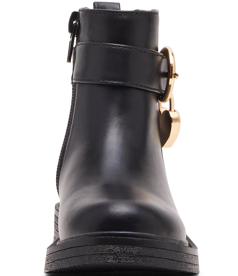 Steve Madden Girls' T-Locket Hardware Moto Boots (Toddler)