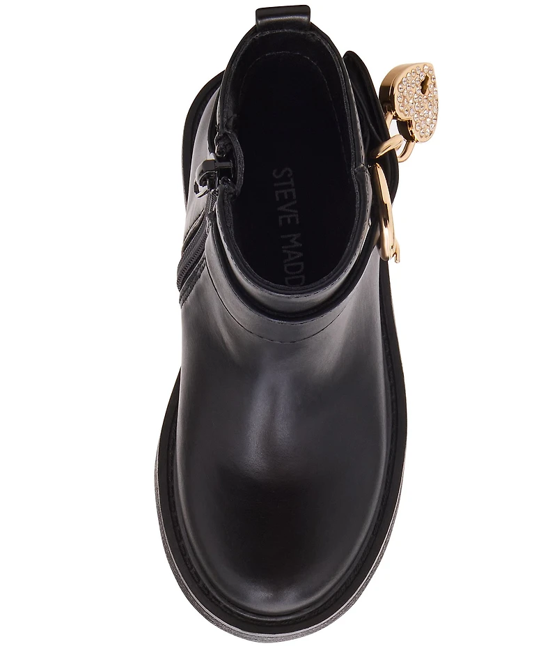 Steve Madden Girls' T-Locket Hardware Moto Boots (Toddler)