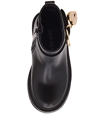 Steve Madden Girls' T-Locket Hardware Moto Boots (Toddler)