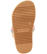 Steve Madden Girls' T-Mona Rainbow Crochet Knit Hook-and-Loop Sandals (Toddler)