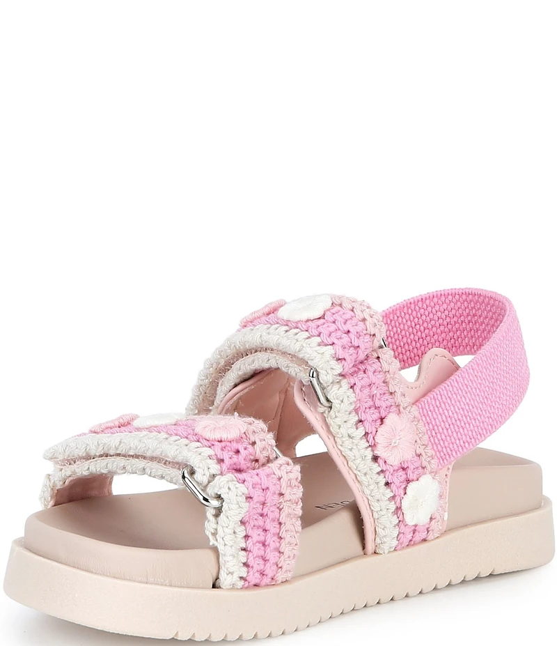 Steve Madden Girls' T-Mona Floral Crochet Knit Sandals (Infant)