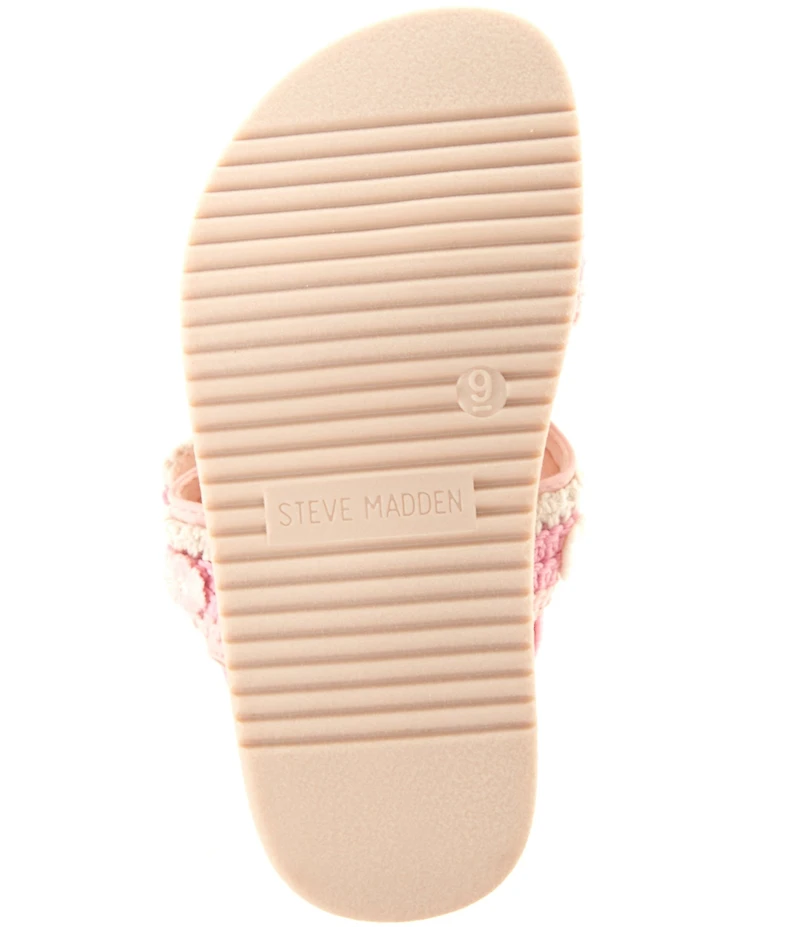 Steve Madden Girls' T-Mona Floral Crochet Knit Sandals (Infant)
