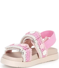 Steve Madden Girls' T-Mona Floral Crochet Knit Sandals (Toddler)
