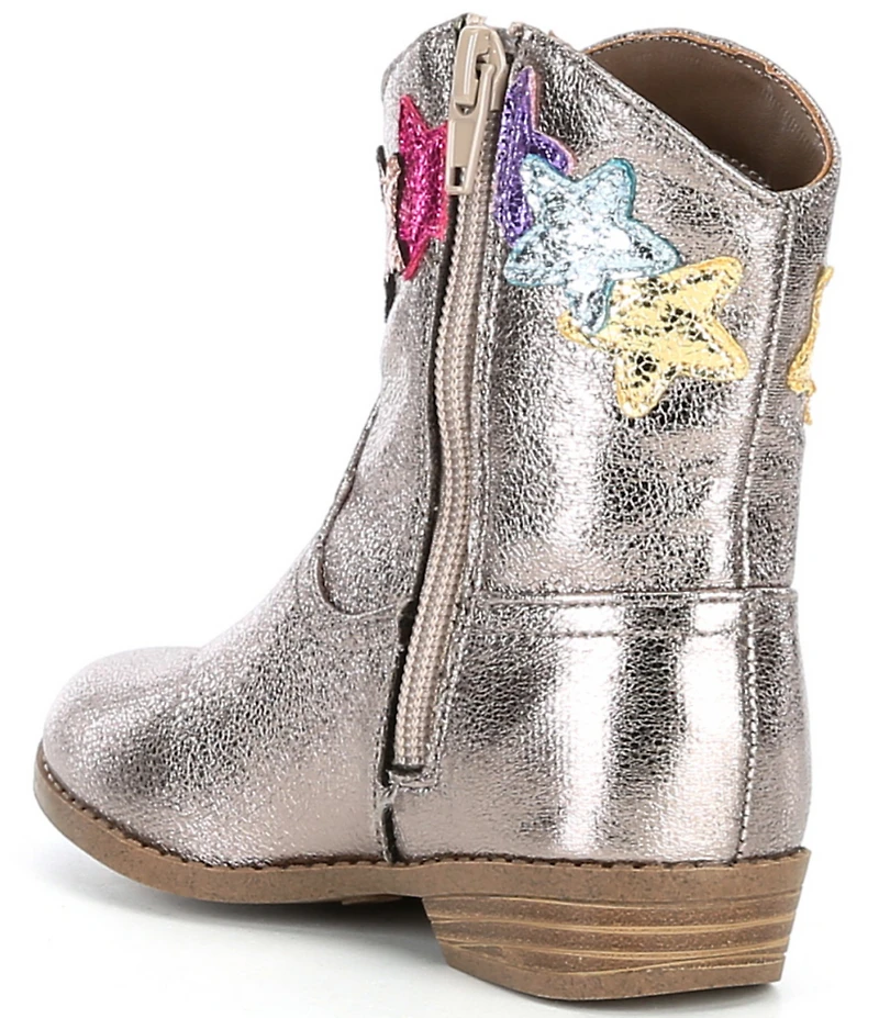 Steve Madden Girls' T-Rinesa Metallic Star Western Boots (Toddler)