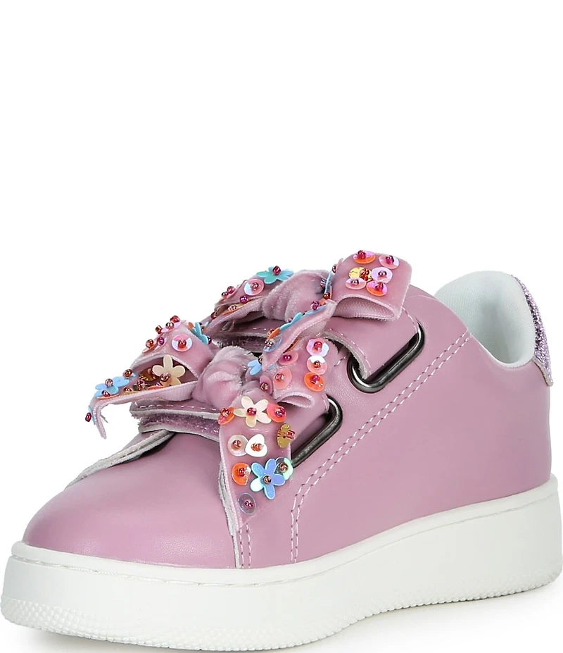 Steve Madden Girls' T-Tales Embellished Bow Sneakers (Toddler)