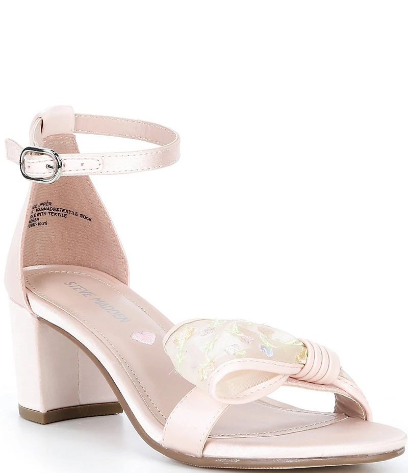 Steve Madden Girls' Tween J-Abigal Mesh Floral Bow Sandals (Youth)