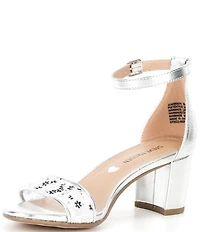 Steve Madden Girls' Tween J-Carrson Mesh Floral Embellished Dress Sandals (Youth)