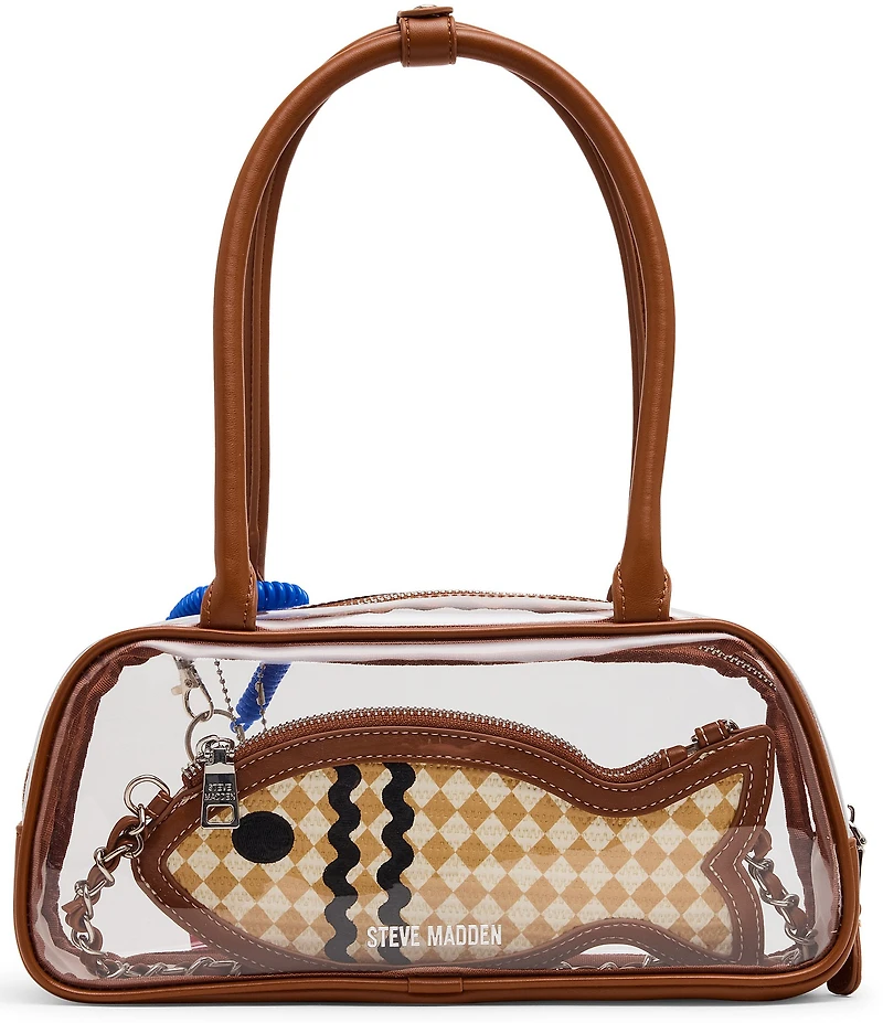 Steve Madden Goldee Clear Shoulder Bag With Fish Pouch