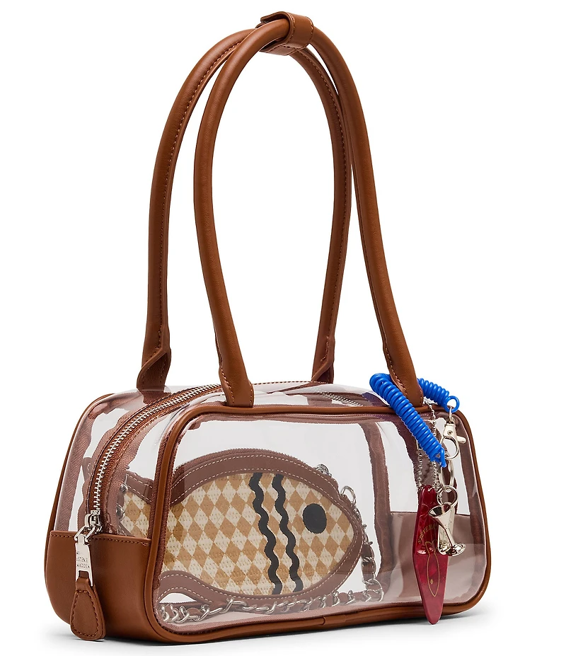 Steve Madden Goldee Clear Shoulder Bag With Fish Pouch
