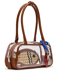 Steve Madden Goldee Clear Shoulder Bag With Fish Pouch