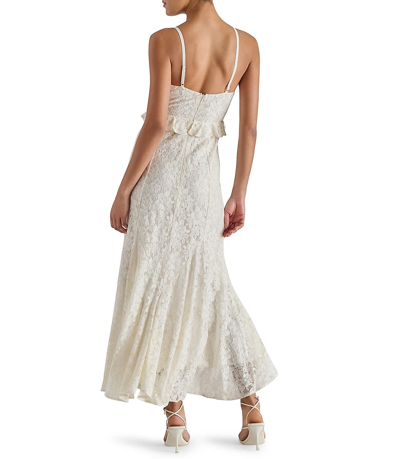 Steve Madden Gracie Lace V-Neckline Sleeveless Slip Maxi Dress
