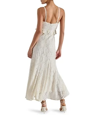Steve Madden Gracie Lace V-Neckline Sleeveless Slip Maxi Dress