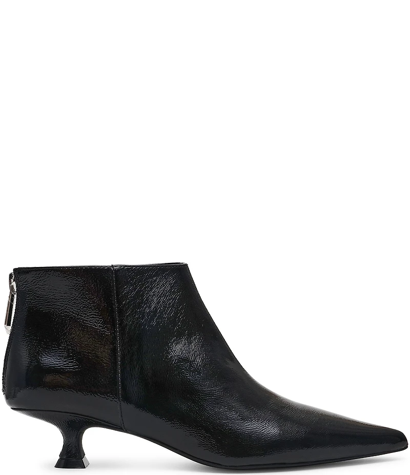 Steve Madden Grant Patent Leather Kitten Heel Ankle Booties