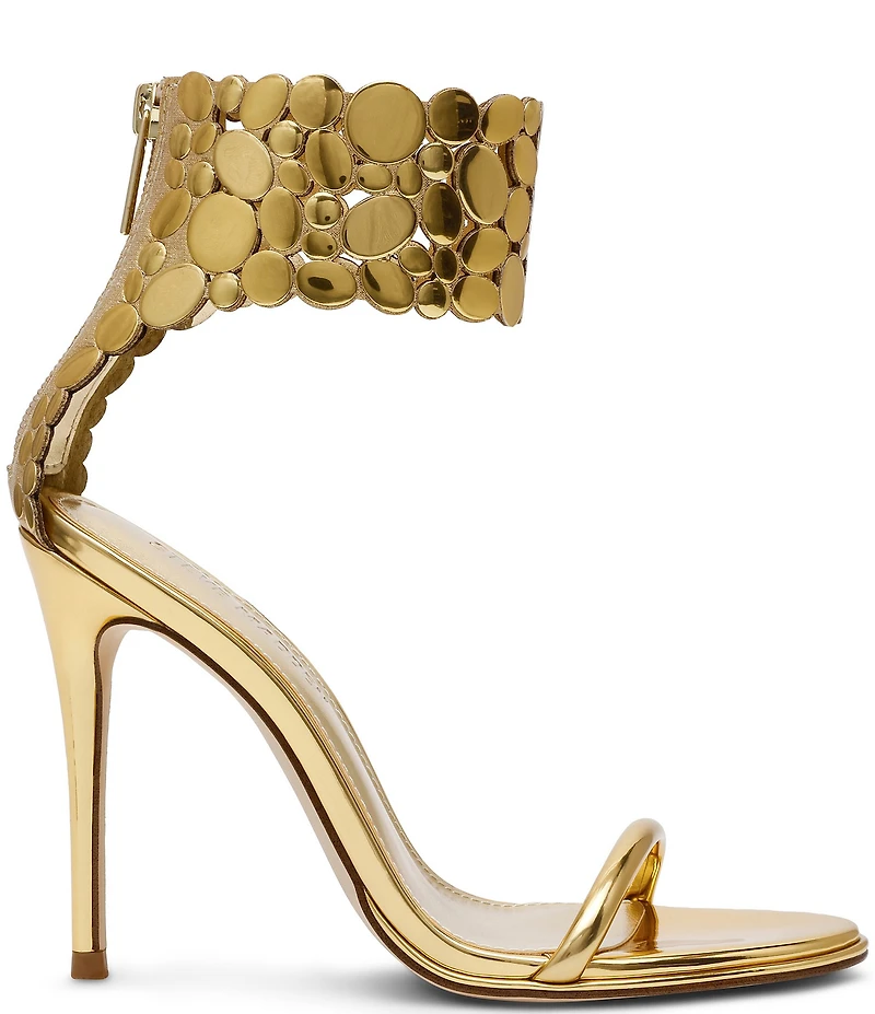 Steve Madden Groovi Metallic Ankle Cuff Stiletto Dress Sandals